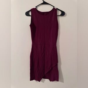 Sleeveless Burgundy Sheath Dress